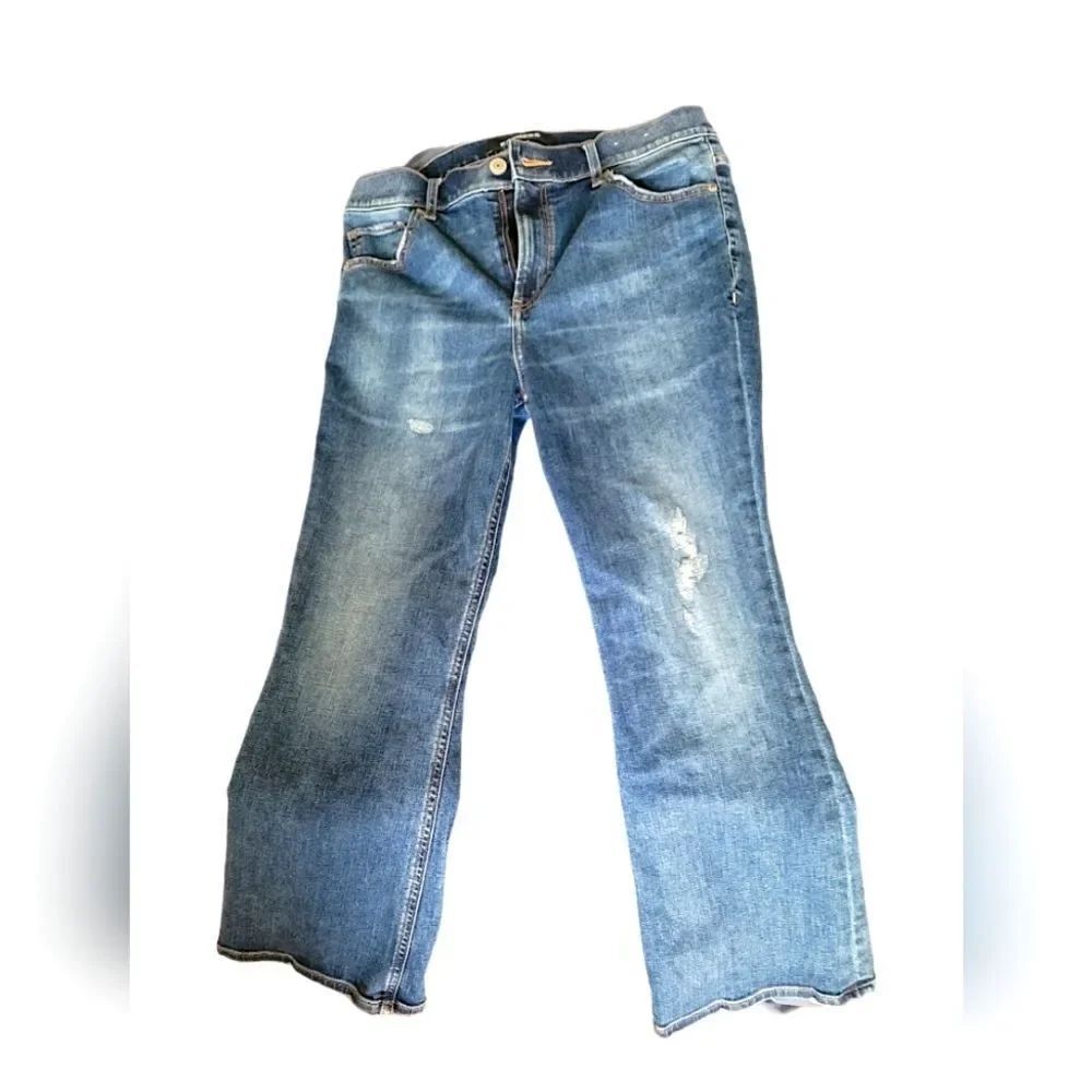 Cropped Bell Flare High Rise Jeans